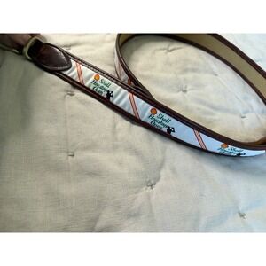 YRI Shell Houston Open Belt 8/95 Brown Leather Golf Tournament Solid Brass Sport